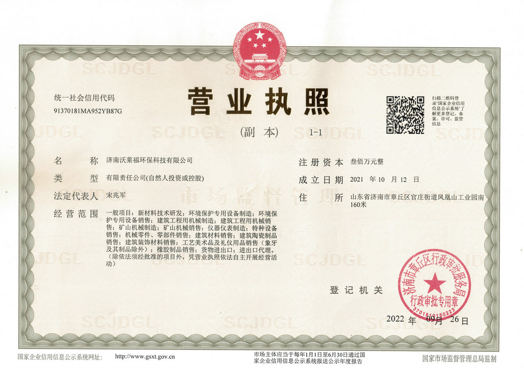 会社の営業許可証